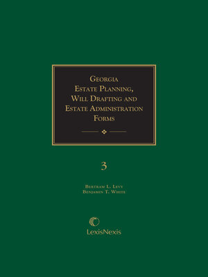 cover image of Georgia Estate Planning, Will Drafting and Estate Administration Forms